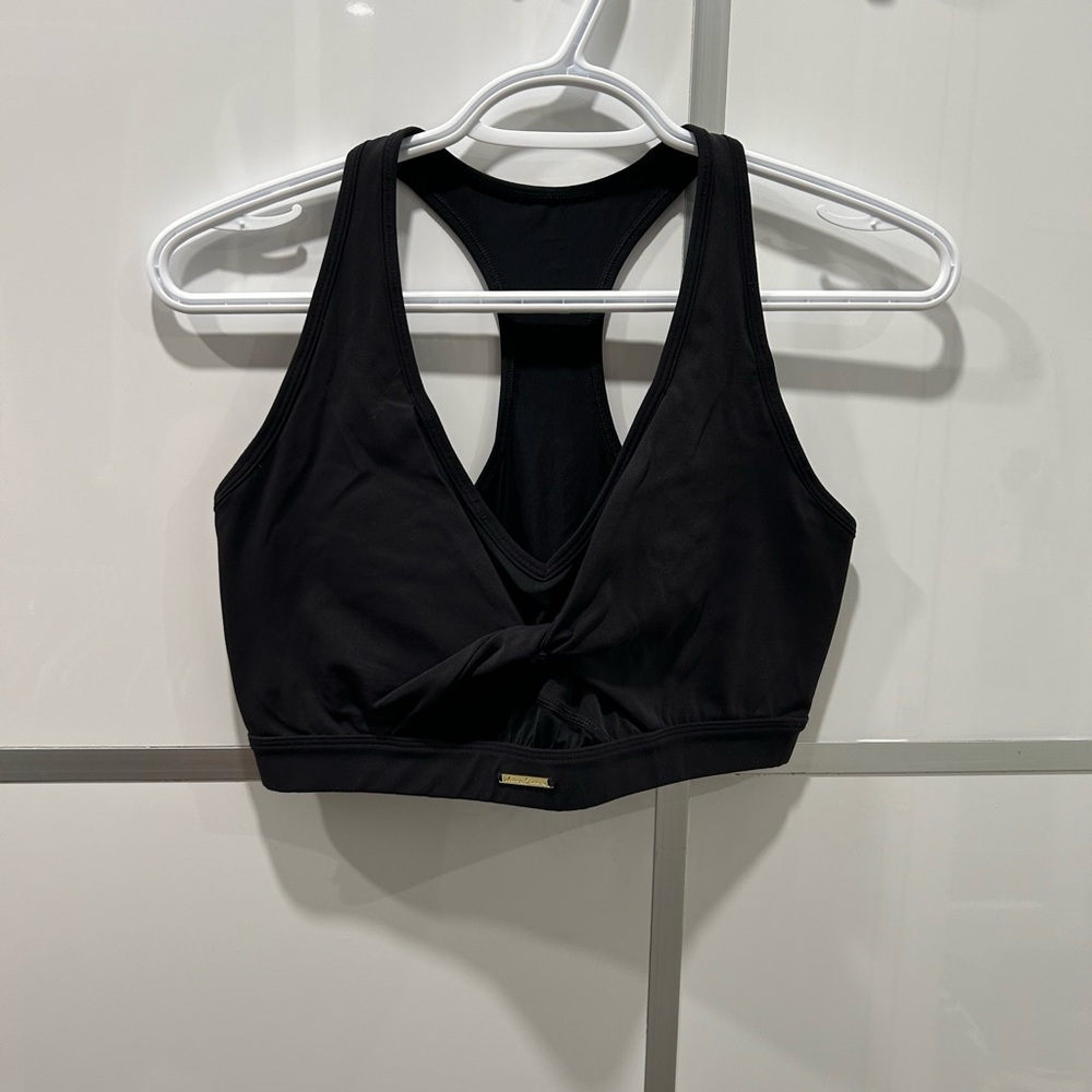 Gym shark Whitney Simmons Black Sports Bra